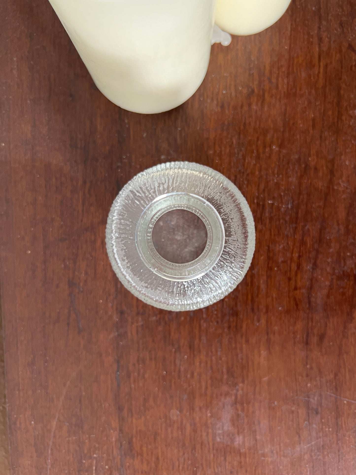 Kleine Glas Vase Rillenstruktur Vintage 80s MCM Mid Century