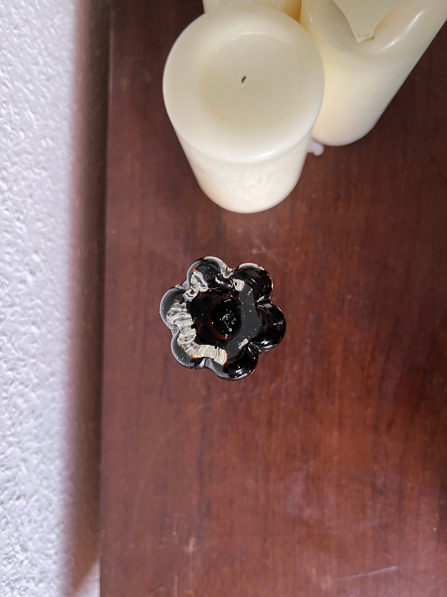 Sweden Åseda Glasbruk Bo Borgström Glasvase Amber Bernstein Elephant Foot 60er Vintage Braun