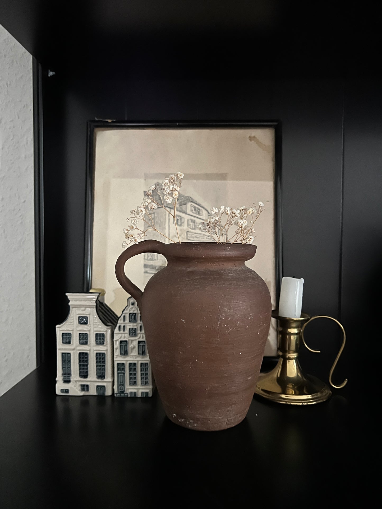 Krug Braun Keramik Handgemacht Vintage