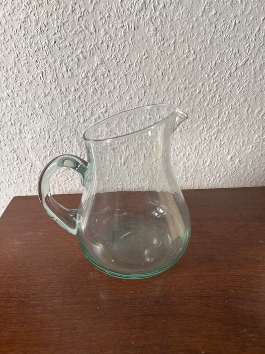 Klarglas Karaffe Krug Grün Vintage MCM