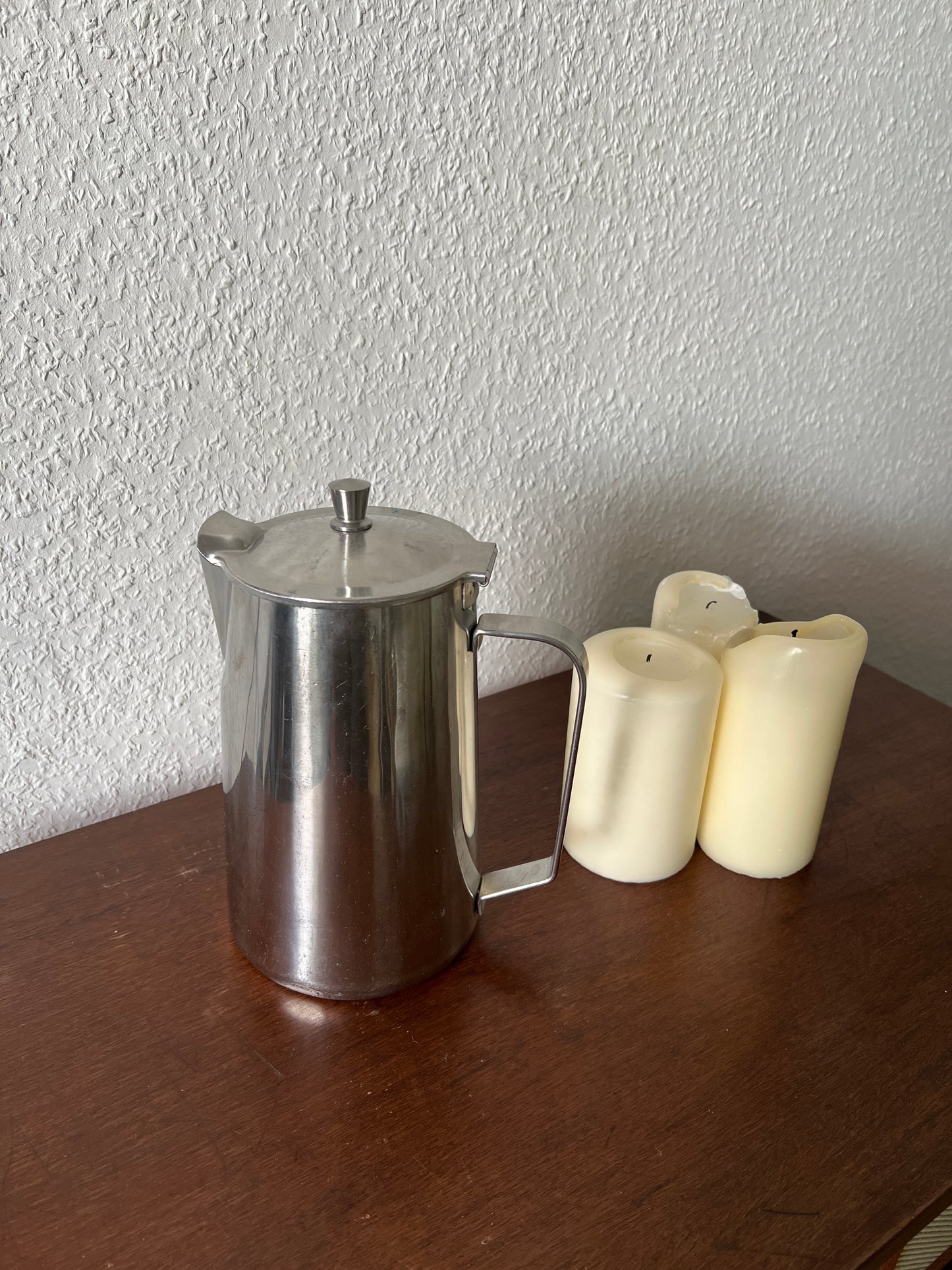 Pintinox Edelstahl 18/10 Kaffeekanne Tee Chrom Silber Italy Vintage 80er