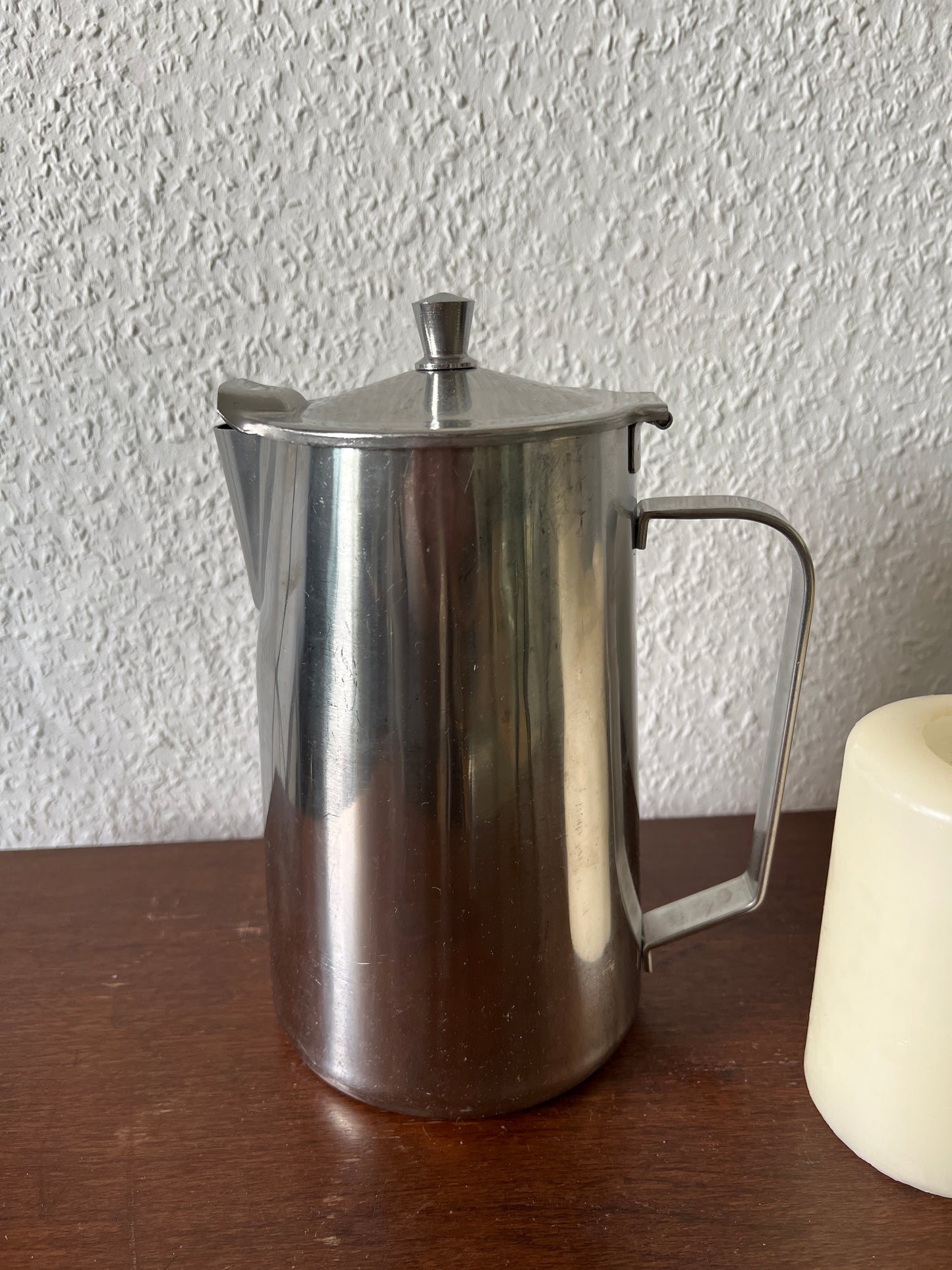 Pintinox Edelstahl 18/10 Kaffeekanne Tee Chrom Silber Italy Vintage 80er