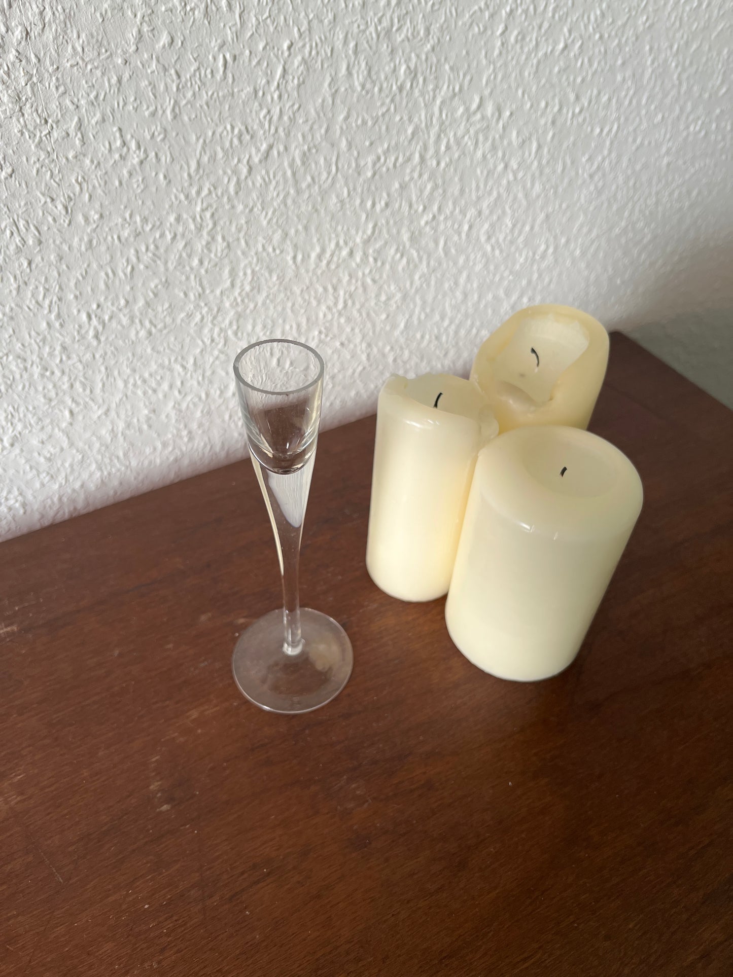 Kleines Kerzenglas Likörglas Tulpenform Vintage MCM