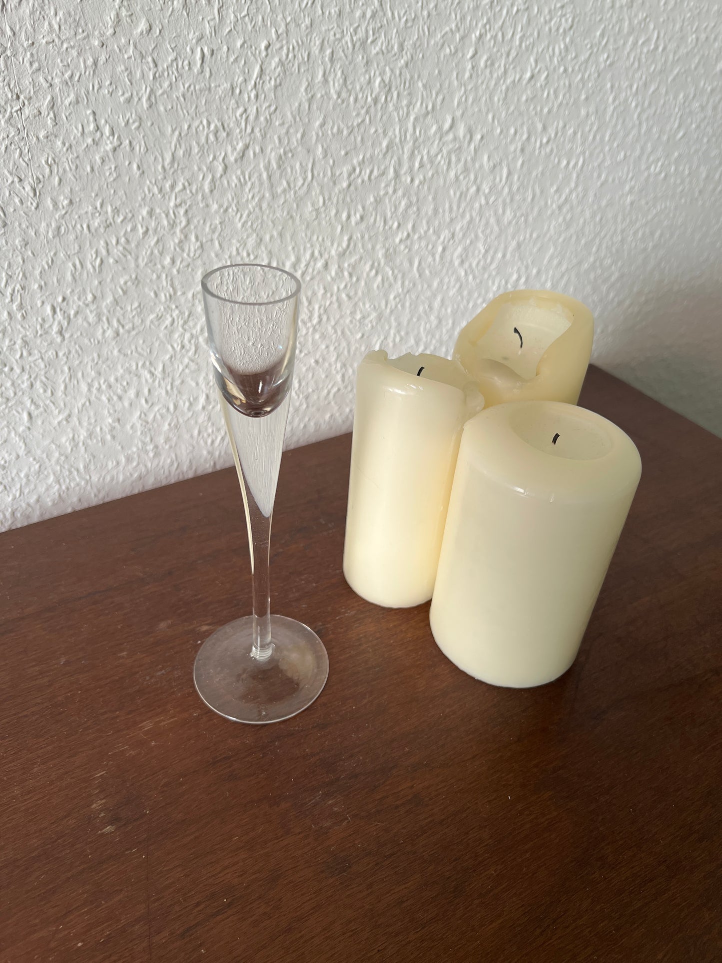 Kleines Kerzenglas Likörglas Tulpenform Vintage MCM