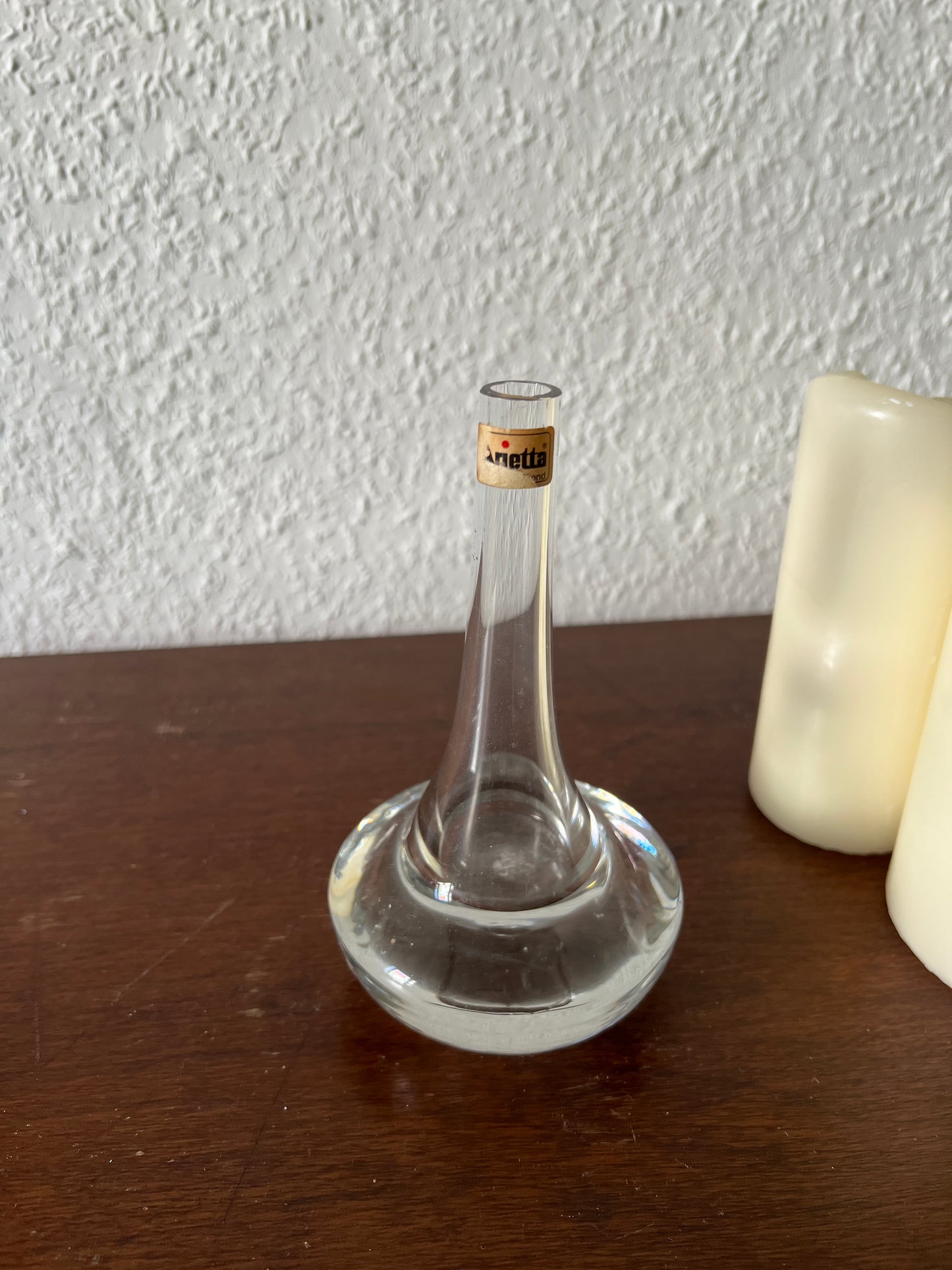 Arietta Skulpturale Vase Klein Schweres Glas Bauchig Germany Vintage 70er Midcentury Modern