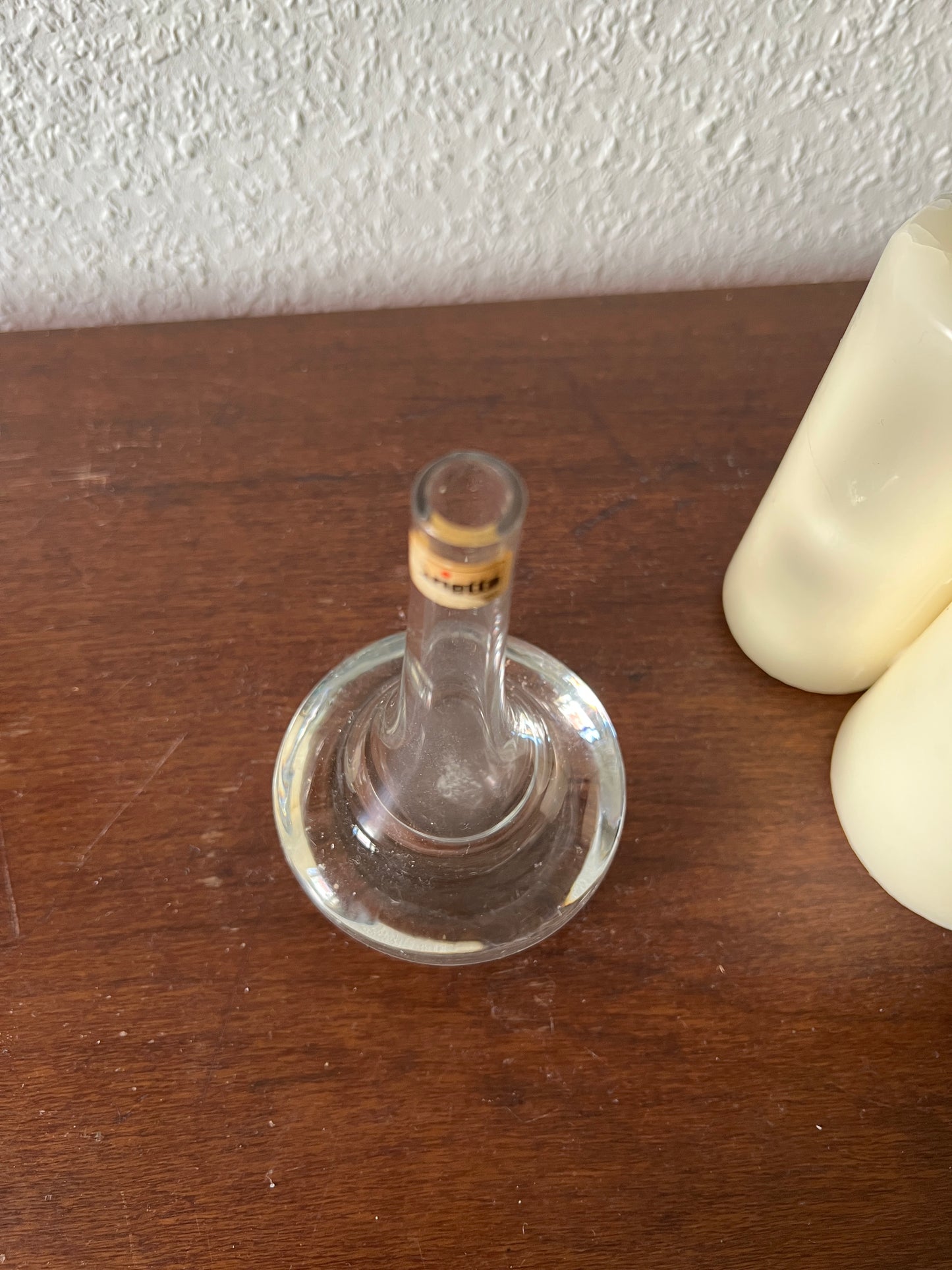 Arietta Skulpturale Vase Klein Schweres Glas Bauchig Germany Vintage 70er Midcentury Modern