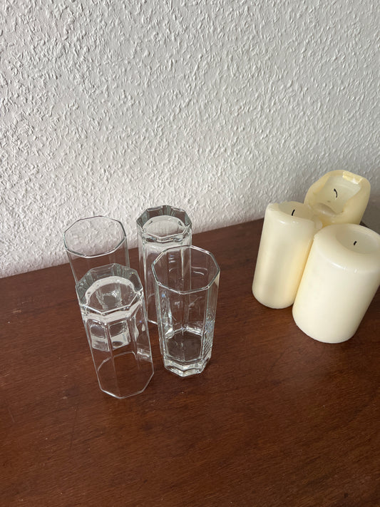 Luminarc Arcoroc France Octime 4er-Set Gläser Hoch Vintage Mid-Century