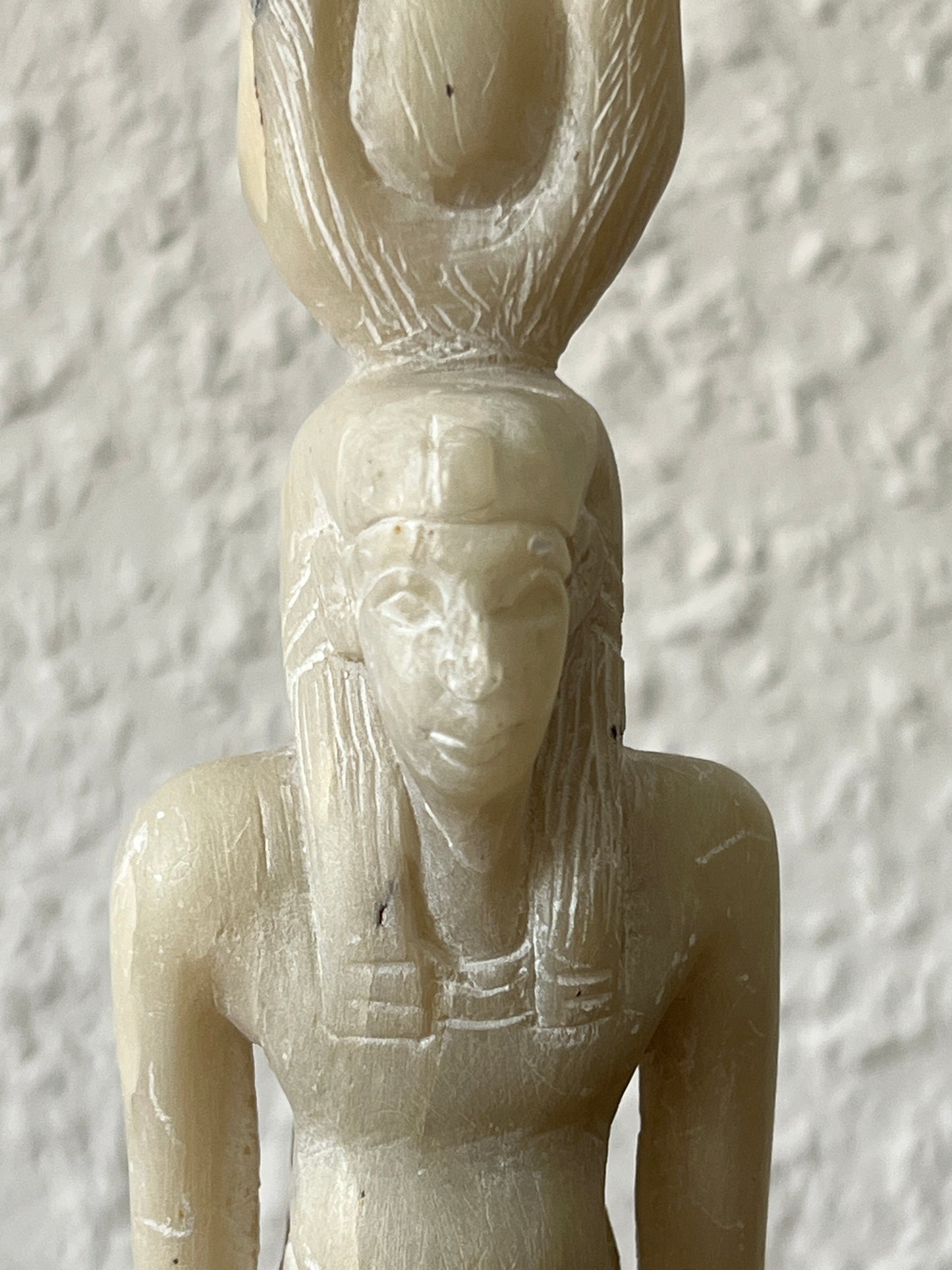 Alabaster Statuetten 2er Set Vintage Ägyptische Figuren Isis Osiris Steinfiguren antiker Stil