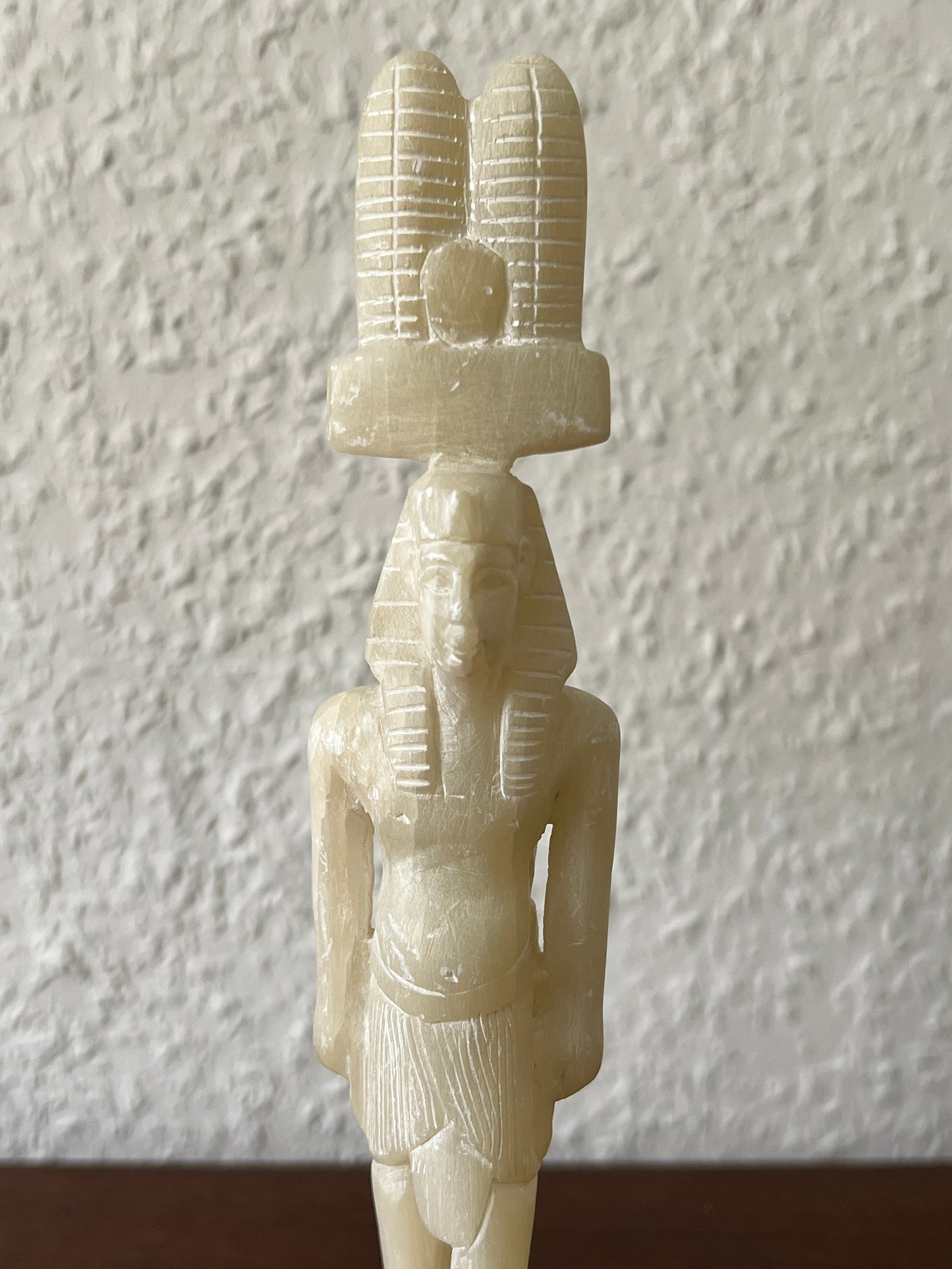 Alabaster Statuetten 2er Set Vintage Ägyptische Figuren Isis Osiris Steinfiguren antiker Stil