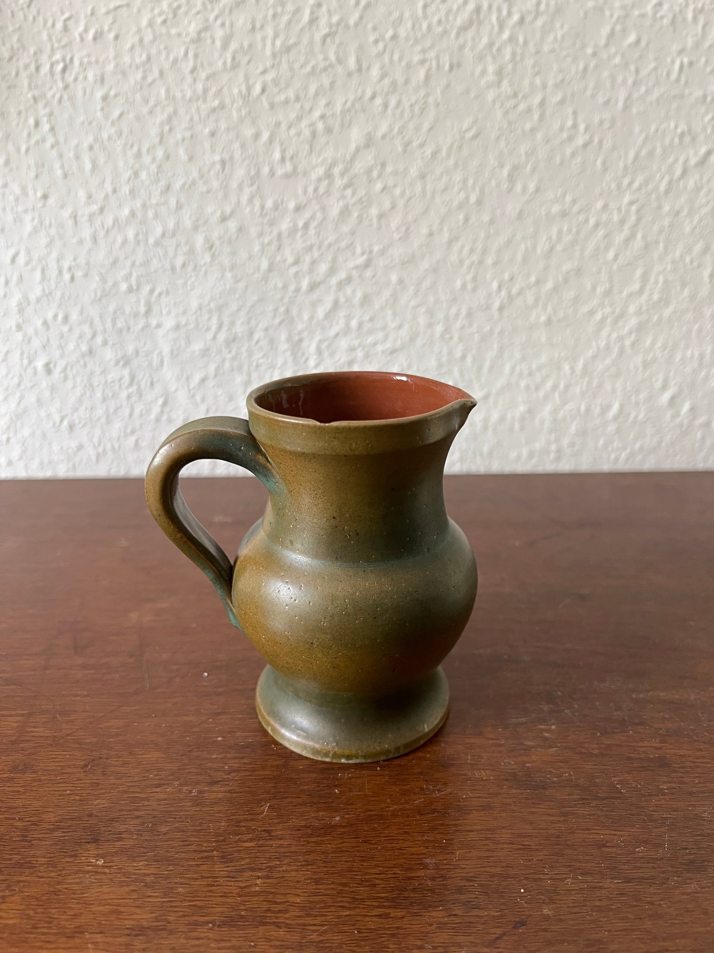 Small green-brown vase jug vintage 80s