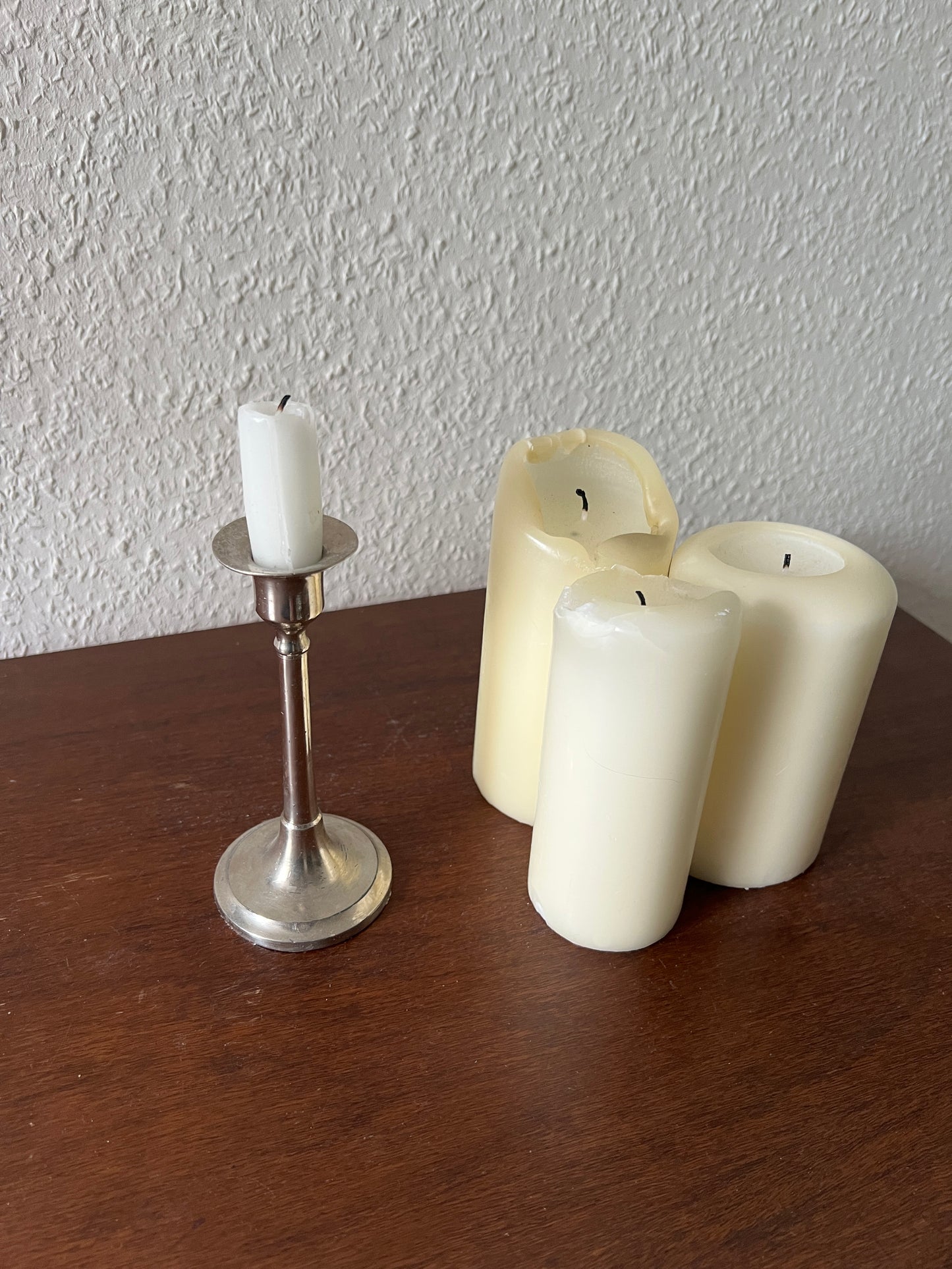 Kerzenhalter Silber Vintage Schmal 80er