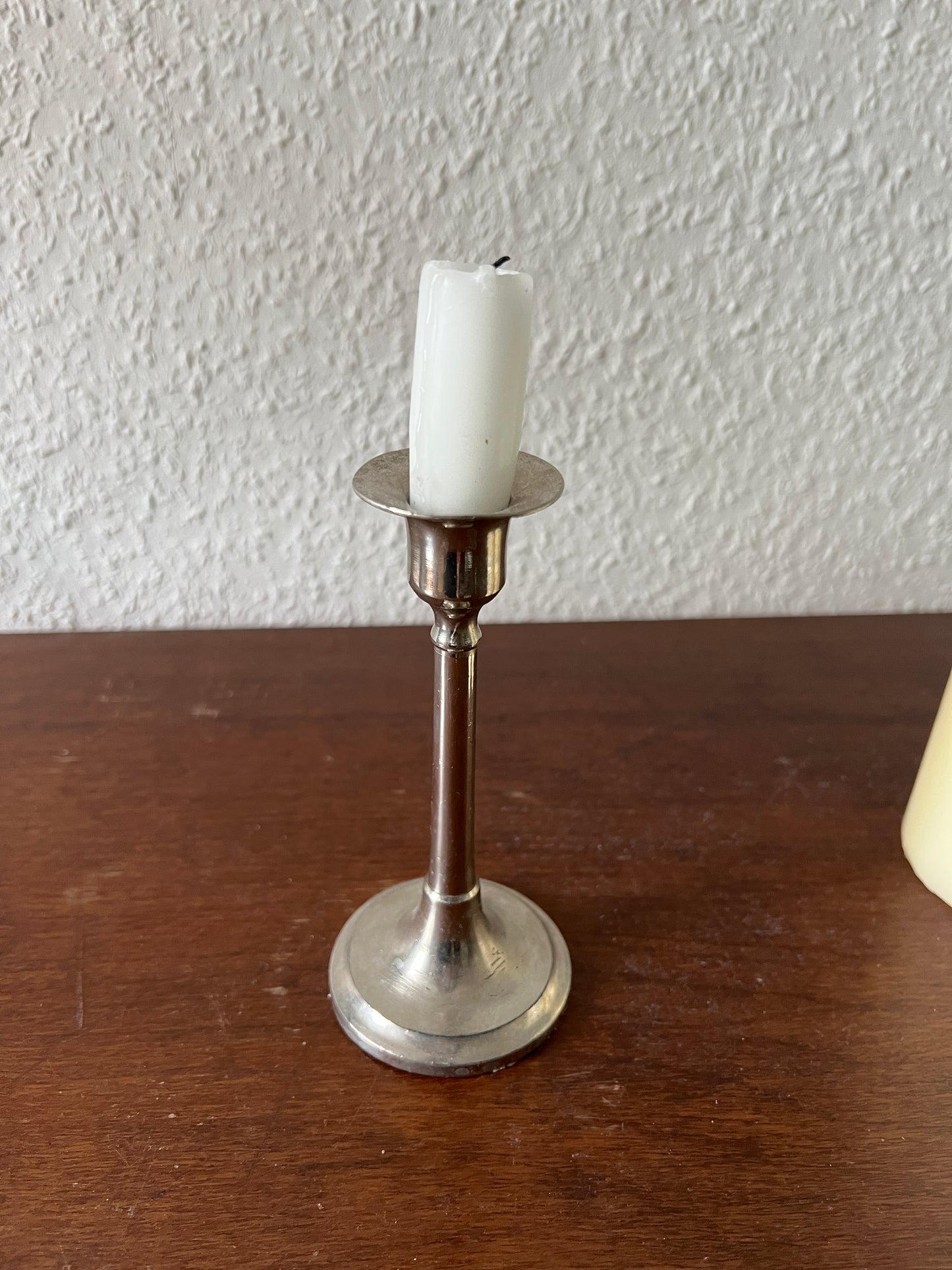 Kerzenhalter Silber Vintage Schmal 80er