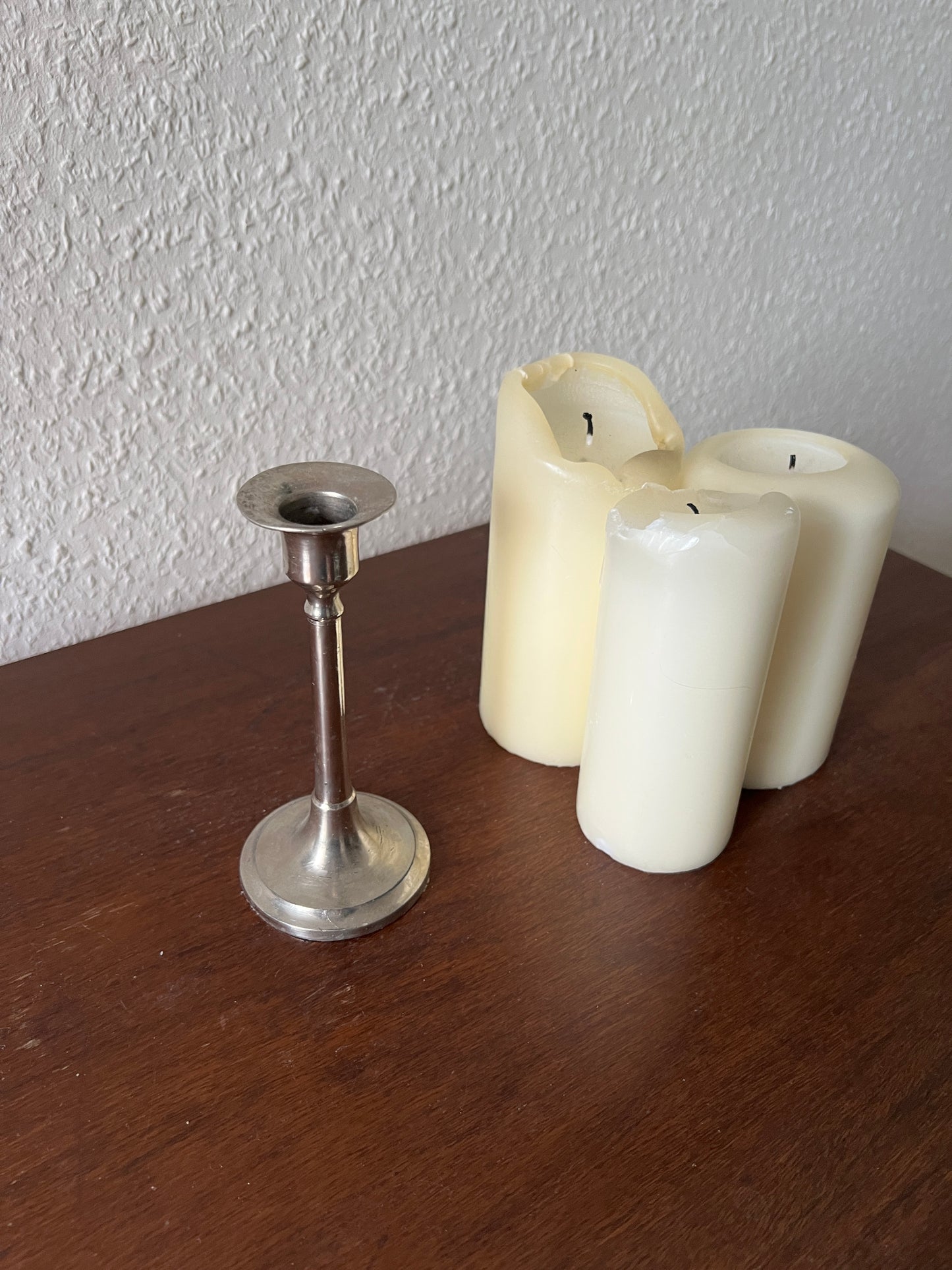 Kerzenhalter Silber Vintage Schmal 80er