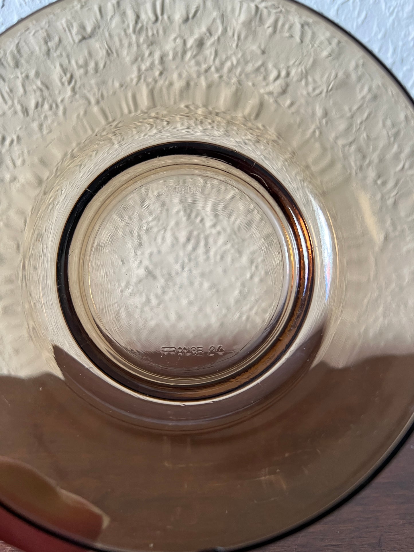 Vereco France Kleine Glasschüsseln 2er Set Braun France Vintage 80er