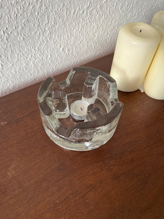 Leonardo Stövchen Dickes Glas Teewärmer MCM Germany Vintage Mid-century Modern