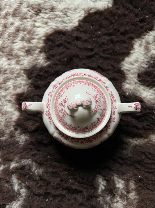 Villeroy & Boch Burgenland Rot Zuckerdose 1950er/1960er