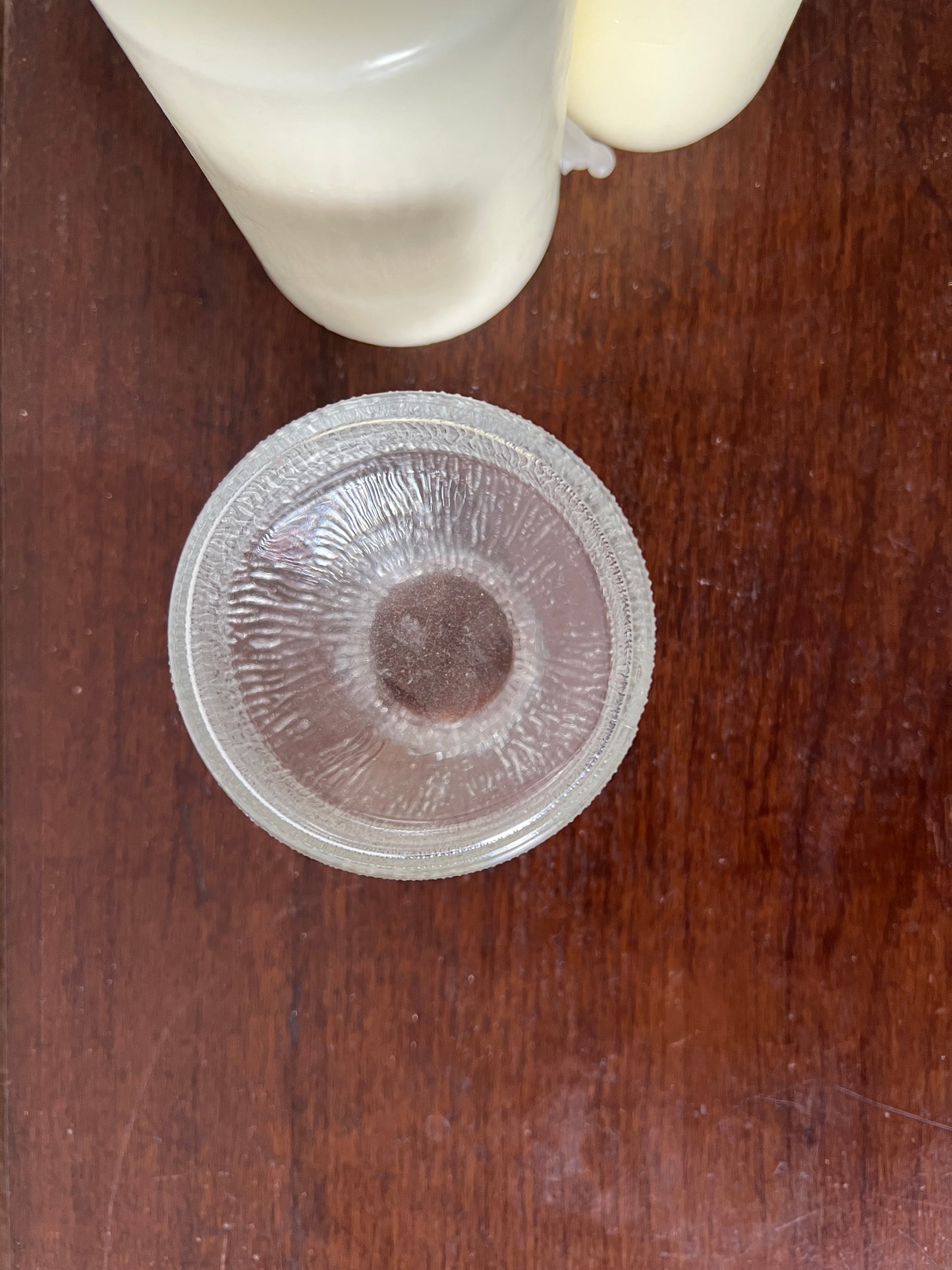 Kleine Glas Vase Rillenstruktur Vintage 80s MCM Mid Century