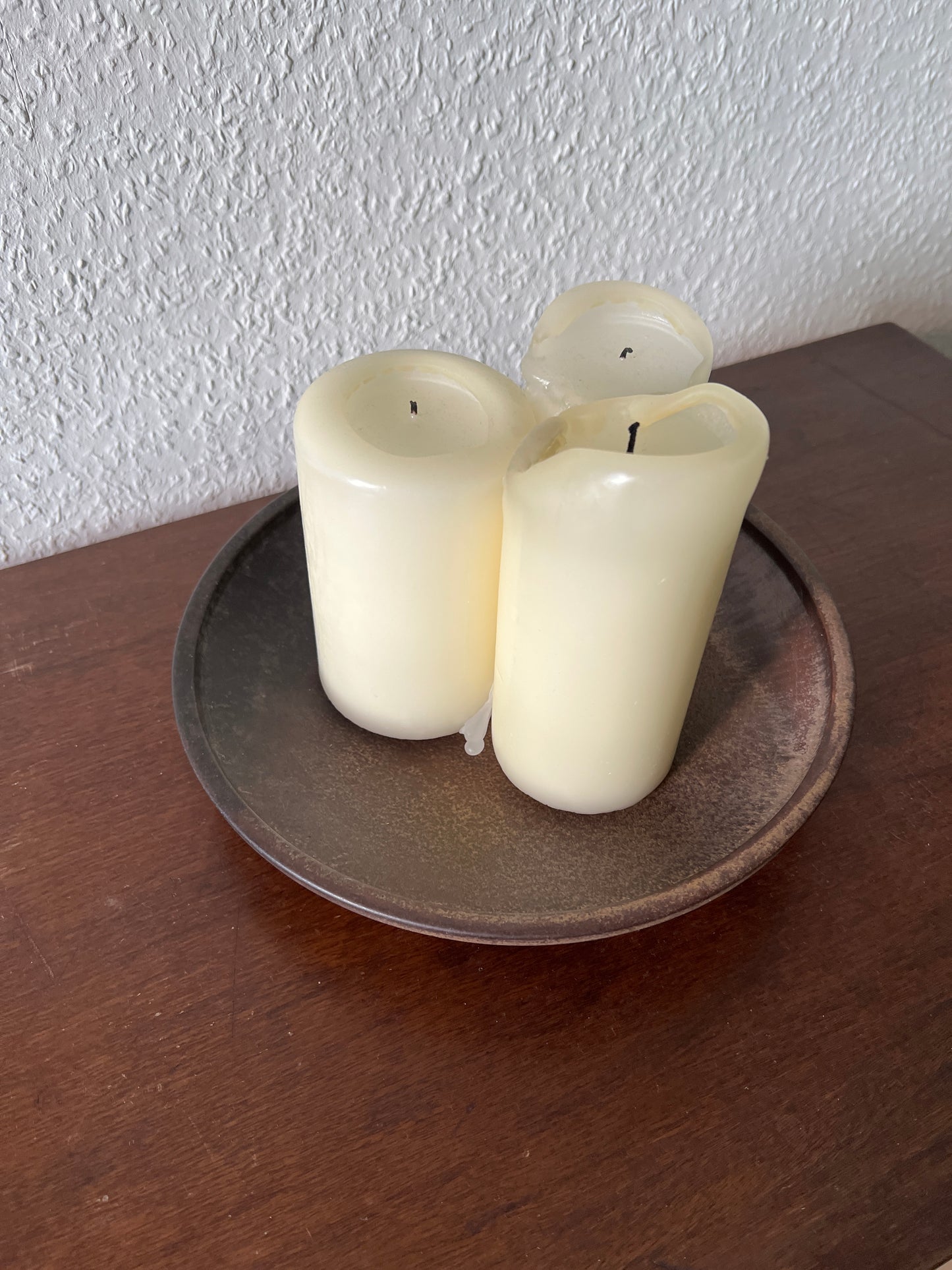 Keramik Dekorative Schale Braun '6569' Teller Farbverlauf Vintage MCM Japandi Wabisabi