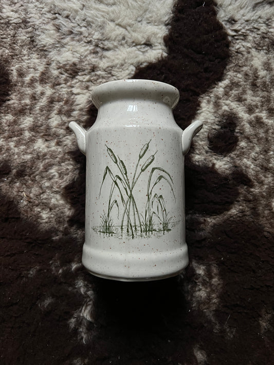 Behälter Krug Keramik grau-weiß Vintage