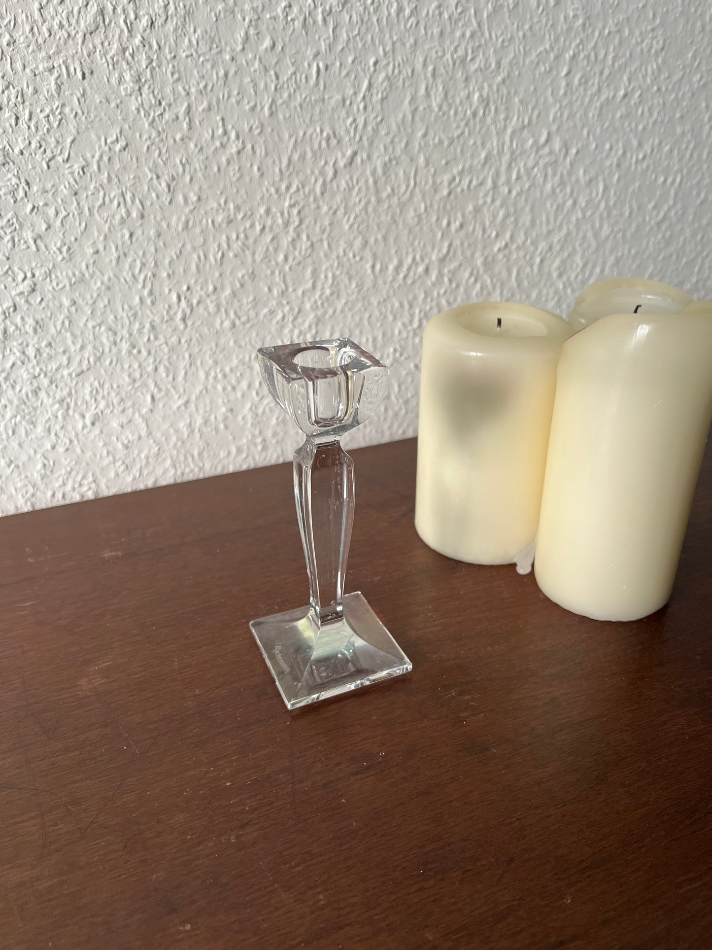 Nachtmann Bleikristall Glas Kerzenhalter Kerzenständer Vintage MCM 80er