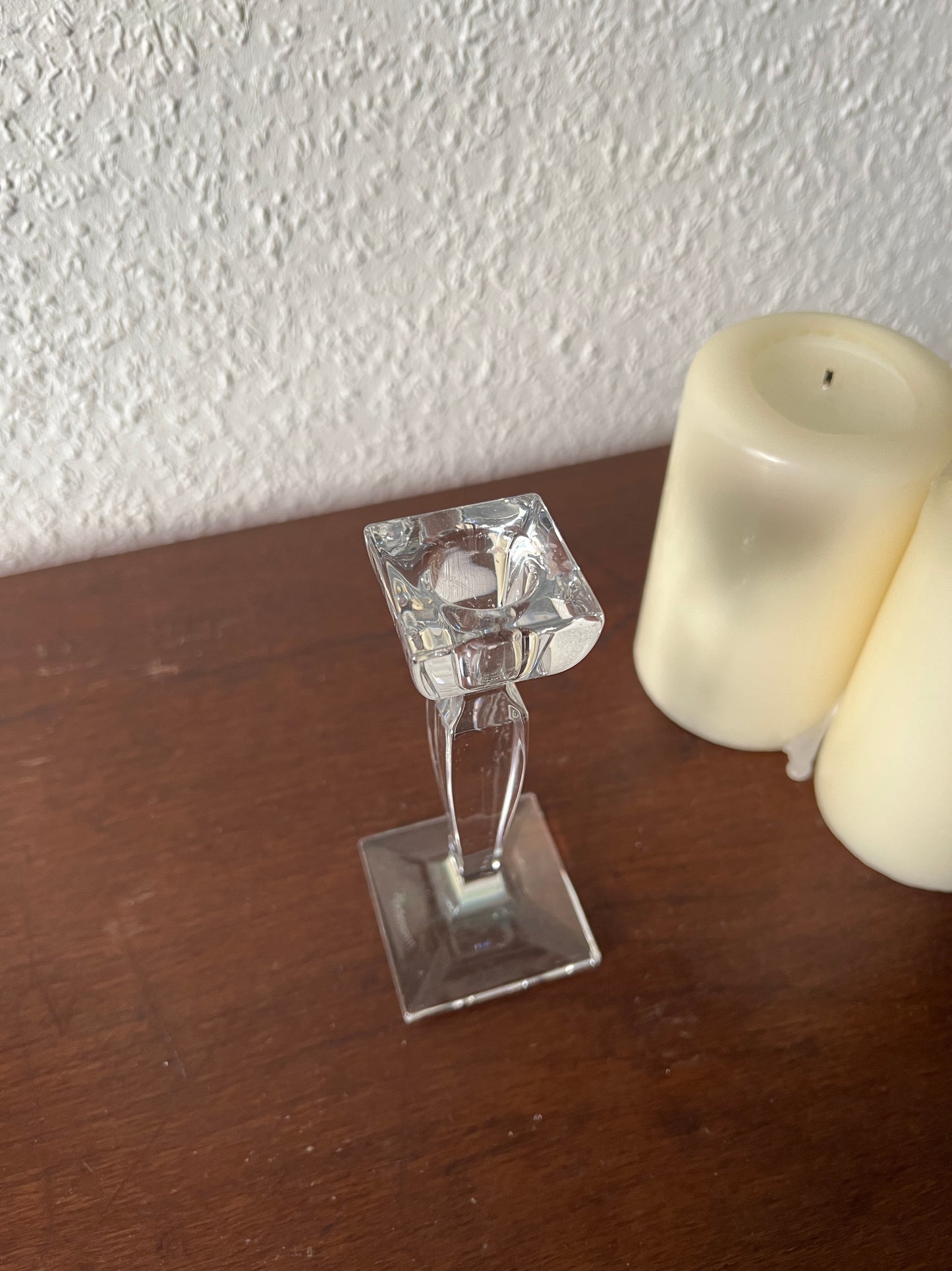 Nachtmann Bleikristall Glas Kerzenhalter Kerzenständer Vintage MCM 80er