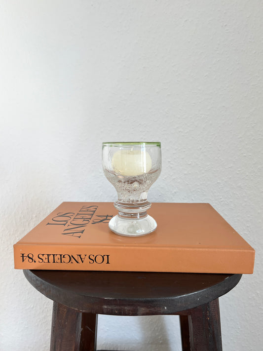 Eisch Glas Grün Rand Luftblasen "Waldperle" Vintage Mid-Century Modern