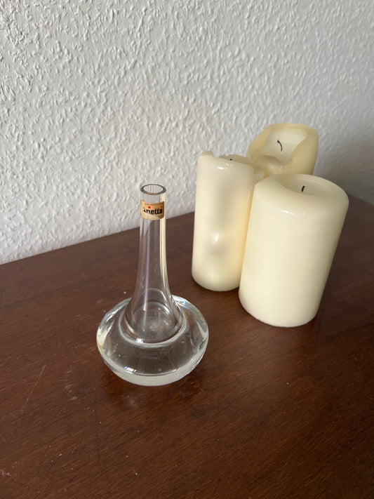 Arietta Skulpturale Vase Klein Schweres Glas Bauchig Germany Vintage 70er Midcentury Modern