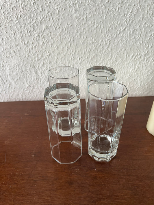 Luminarc Arcoroc France Octime 4er Set Longdrink Gläser Lang Vintage 1970er/80er