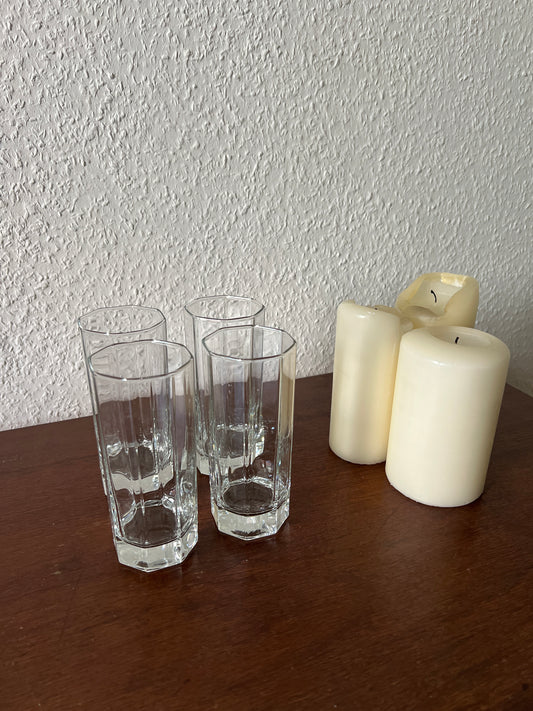 Luminarc Arcoroc France Octime Set of 4 Long Drink Glasses Long Vintage 1970s/80s