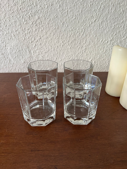 Luminarc Arcoroc France Octime 4er Set Schnaps Gläser Kurz Vintage 1970er/80er