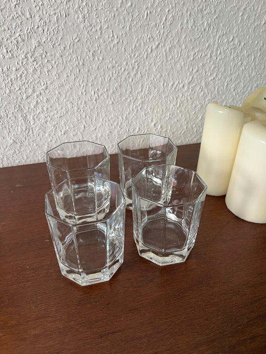 Luminarc Arcoroc France Octime 4er Set Schnaps Gläser Kurz Vintage 1970er/80er