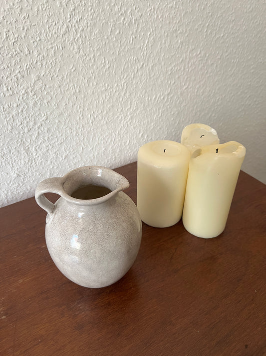 Weiße Keramik Vase "273/15" Hell Mittel 70er/80er Vintage