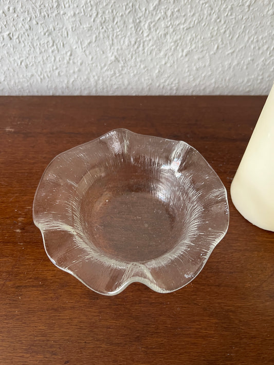 Gallo Kleine Glas Schüssel Schale Aufbewahrung gewellt Vintage 1980er