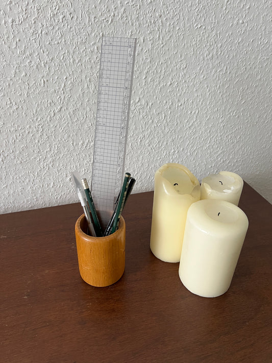 Stiftehalter Aufbewahrung Holz Vintage Becher Mid-Century Modern
