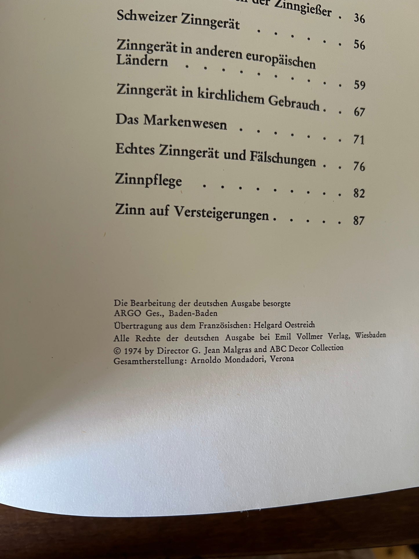 Edles Zinn Buch 1974 Auswahl Dokumentation erlesenem Zinn vier Jahrhunderte