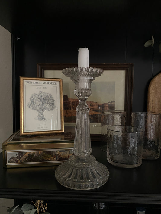 Kerzenständer Glas 23cm Vintage