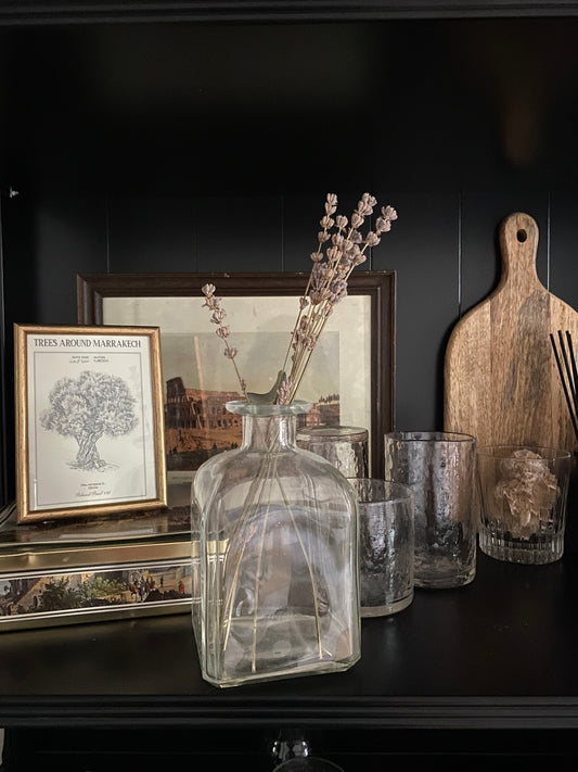 Glas Apotheker Flasche Vase hergestellt in Italien Vintage
